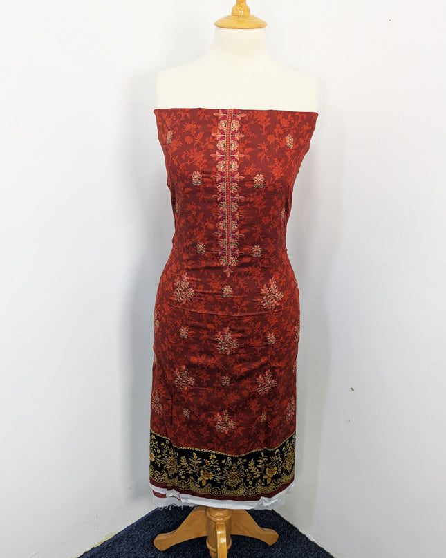 Fancy Embroidered + Printed Lawn  Unstitched