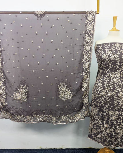 Chiffon with Full Jaal LCD Gotta Work 2PC Unstitched