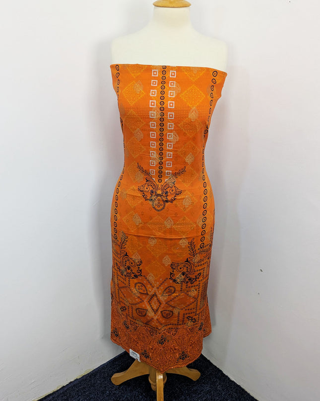 Fancy Embroidered + Digital Printed Lawn With Chiffon Dupatta