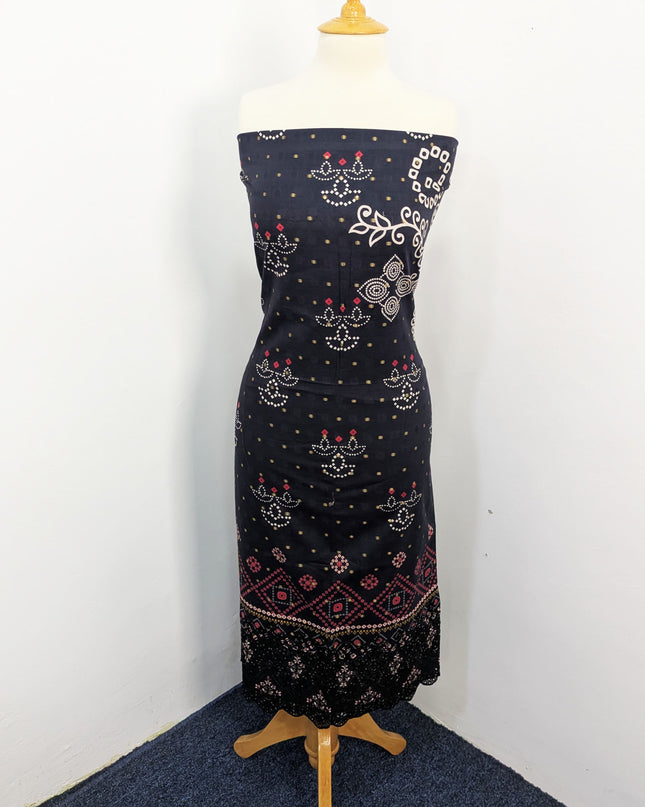Fancy Embroidered + Digital Printed Lawn With Chiffon Dupatta