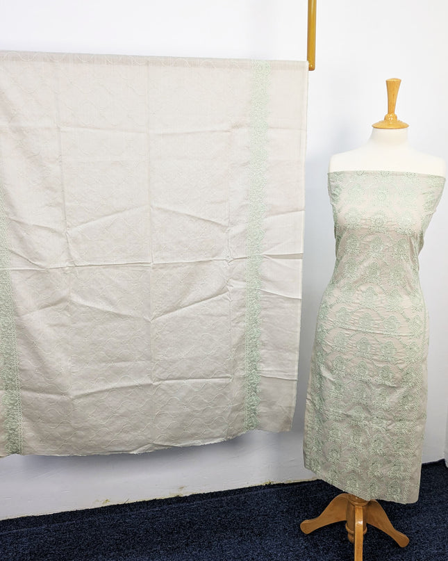 Fancy Bana Doriya Lawn With Chikankari Work