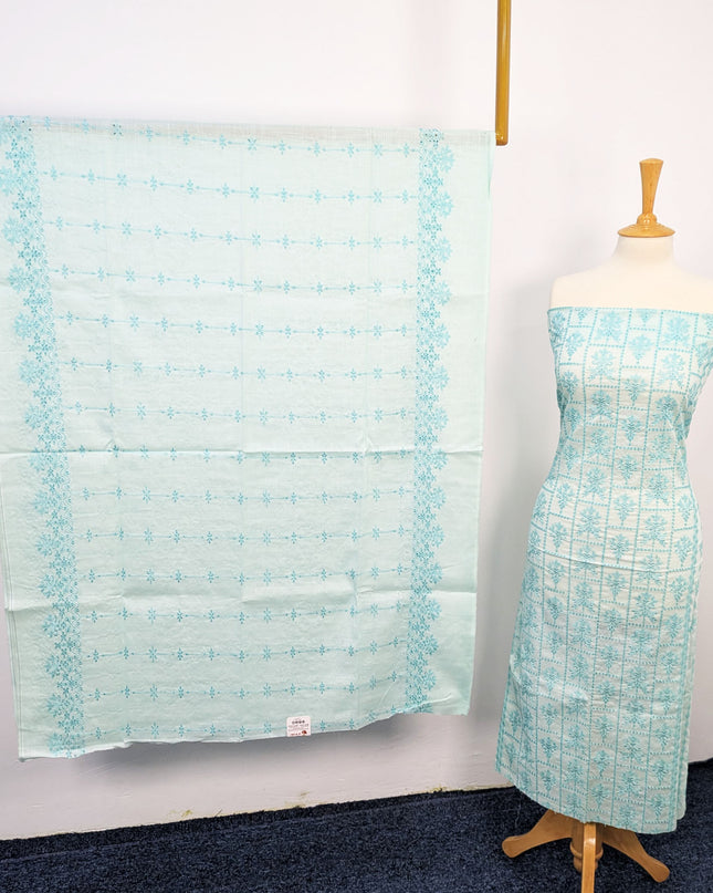 Fancy Bana Doriya Lawn With Chikankari Work