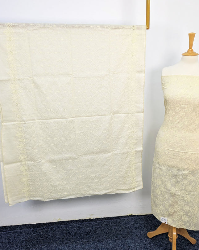 Fancy Bana Doriya Lawn With Chikankari Work