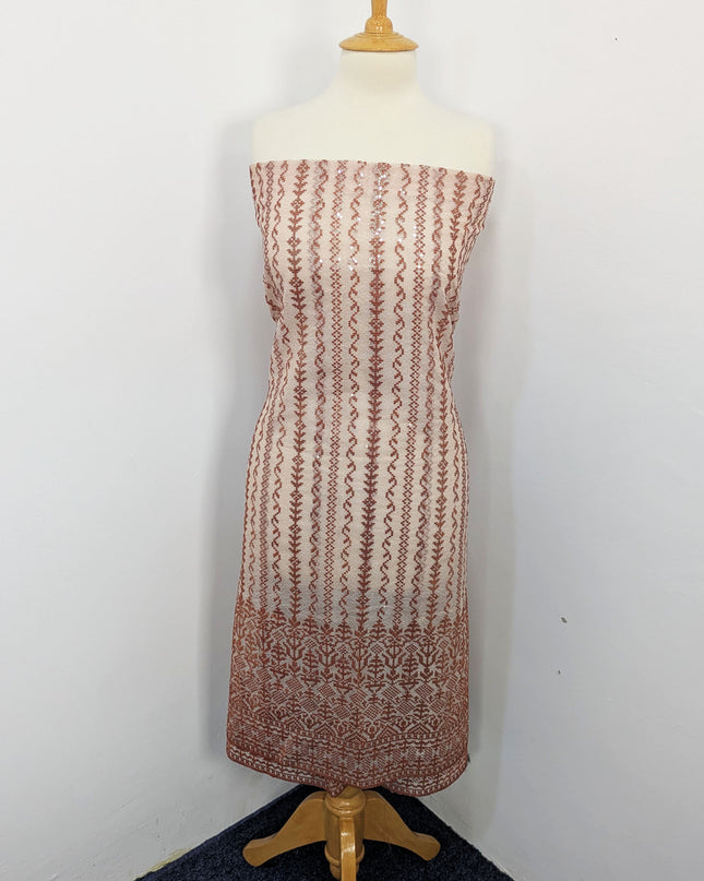 Fancy Embroidered Khaadi Net Full Jaal Unstitched