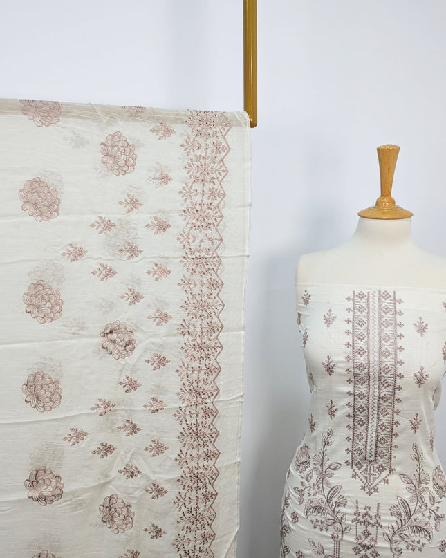 Fancy Embroidered Lawn 3piece Unstitched