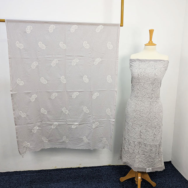 Handmade Embroidered Lawn With Chikankari/Shadow Work 2 Piece Unstitched