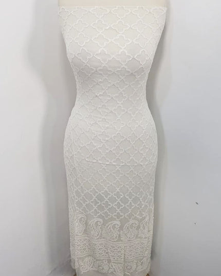 Pure Handmade Dyeable China Crinkle with Chikankari Full Jaal Work 2PC