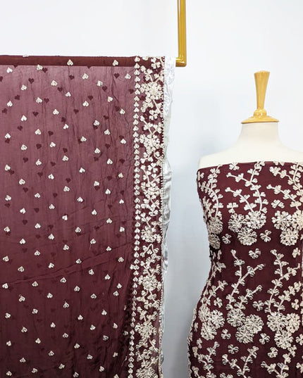 Handmade Full Jaal LCD Gotta Work Chiffon 2PC Unstitched