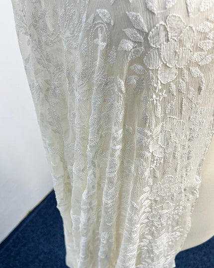 Handmade Pure China Crinkle Kacha Pakka Work Dupatta