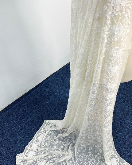 Handmade Pure China Crinkle Kacha Pakka Work Dupatta