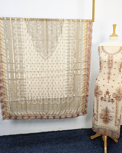3PC Unstitched Lawn