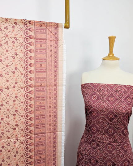 3PC Unstitched Digital Printed Lawn