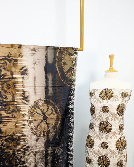 Fancy Digital Printed Lawn With Chikankari Work