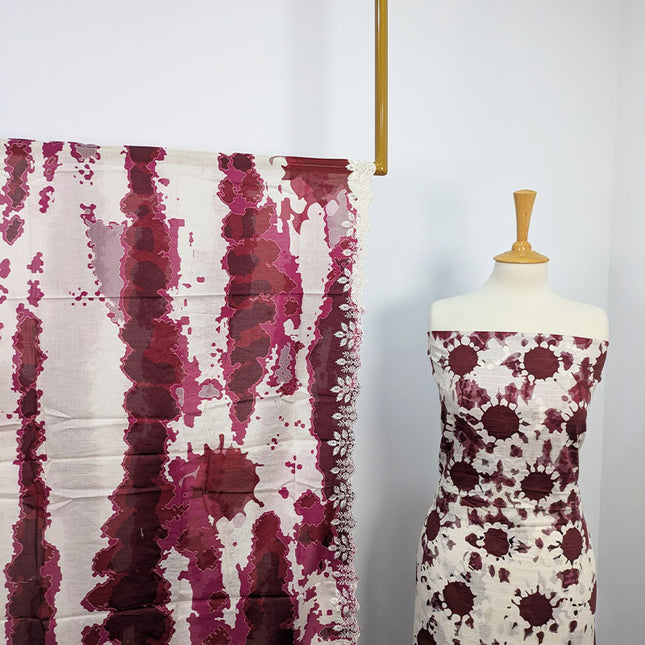 Fancy Digital Printed Lawn With Chikankari Work