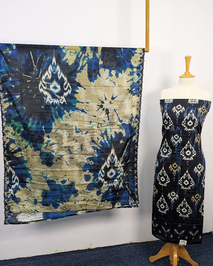 Fancy Digital Printed Lawn With Chikankari Work
