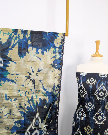 Fancy Digital Printed Lawn With Chikankari Work