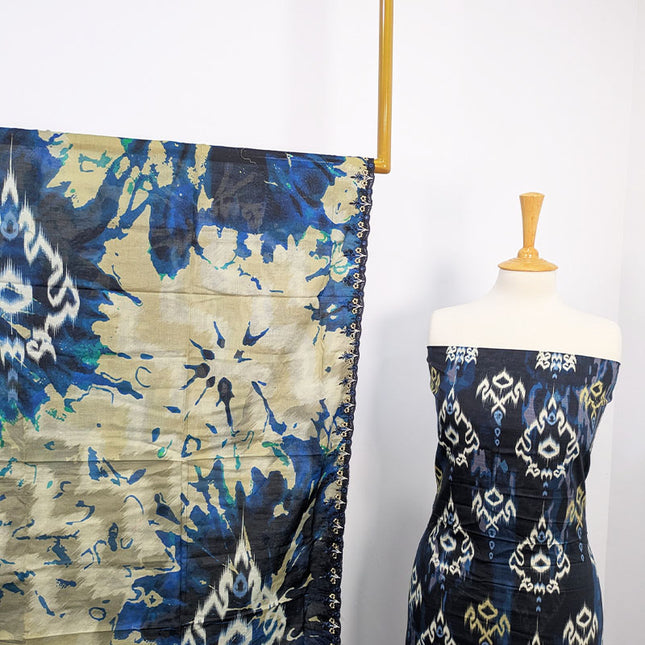 Fancy Digital Printed Lawn With Chikankari Work