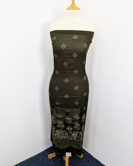 Embroidered Lawn With Laser Cutwork Chikankari
