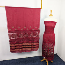 Load image into Gallery viewer, Embroidered Lawn With Laser Cutwork Chikankari
