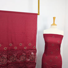 Load image into Gallery viewer, Embroidered Lawn With Laser Cutwork Chikankari
