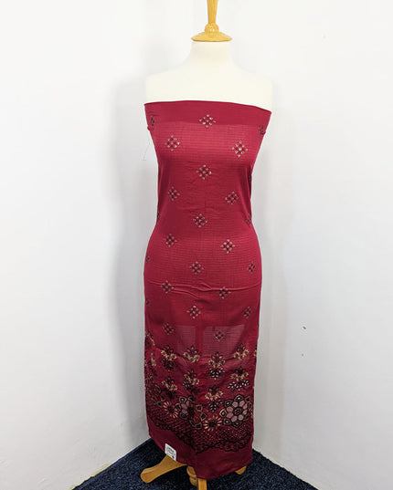 Embroidered Lawn With Laser Cutwork Chikankari