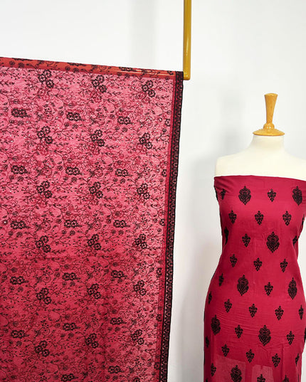 Fancy Embroidered Lawn With Khaadi Net Dupatta