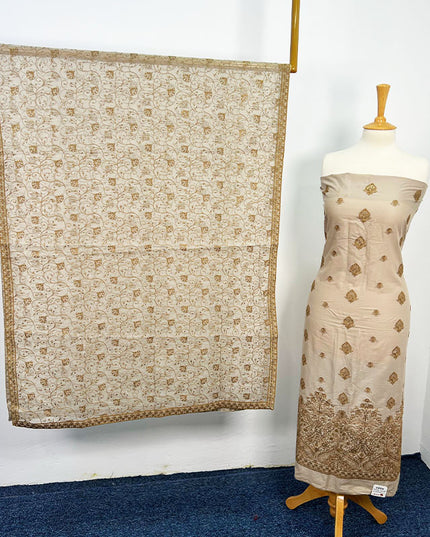 Embroidered Lawn With Khaadi Net Dupatta