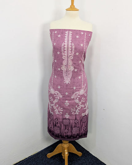 Fancy Embroidered + Printed Lawn