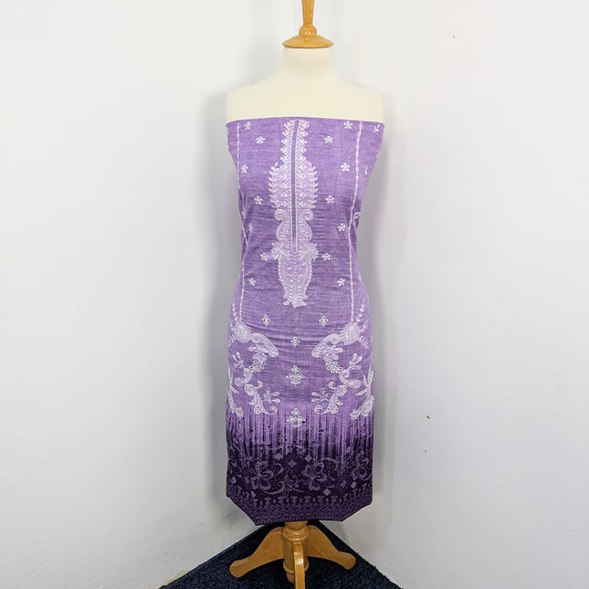 Fancy Embroidered + Printed Lawn