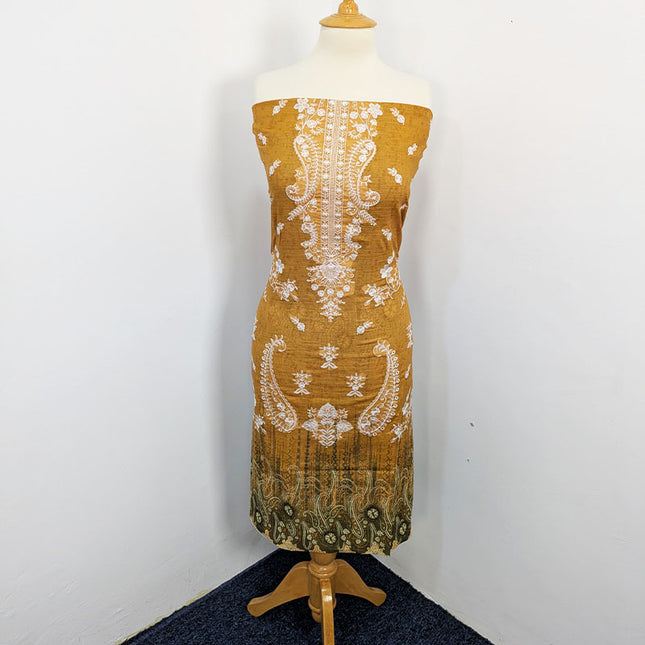 Fancy Embroidered + Printed Lawn