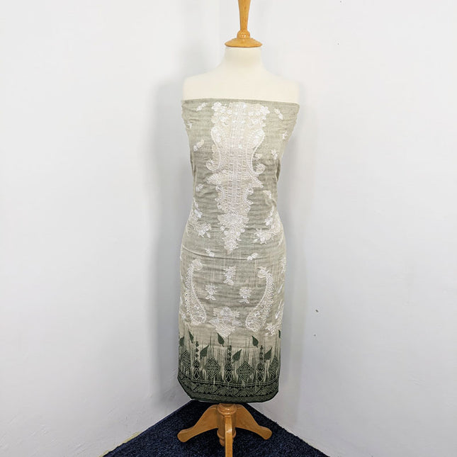Fancy Embroidered + Printed Lawn