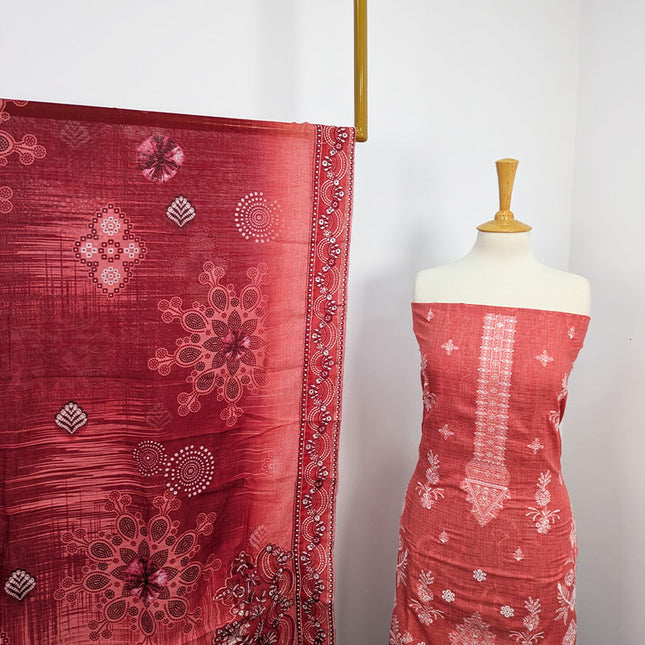 Fancy Embroidered + Printed Lawn