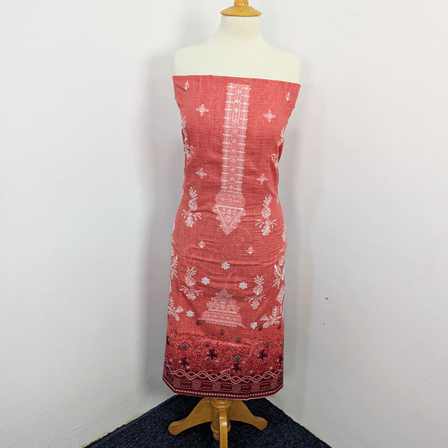 Fancy Embroidered + Printed Lawn