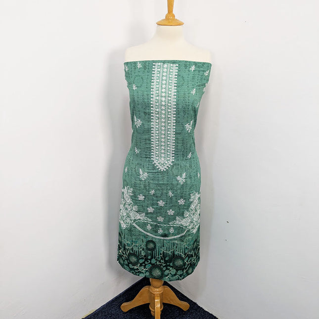 Fancy Embroidered + Printed Lawn
