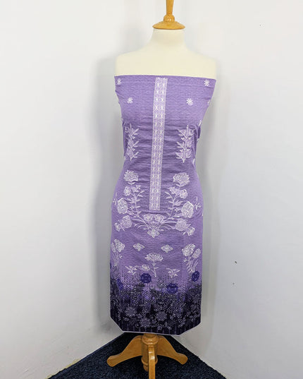 Fancy Embroidered + Printed Lawn