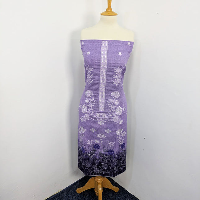 Fancy Embroidered + Printed Lawn