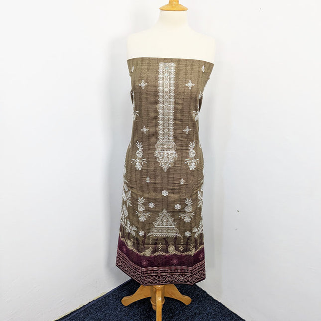 Fancy Embroidered + Printed Lawn