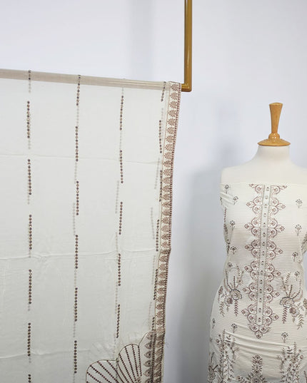 Embroidered lawn With Chiffon Dupatta