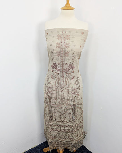 Embroidered Lawn With Net Dupatta