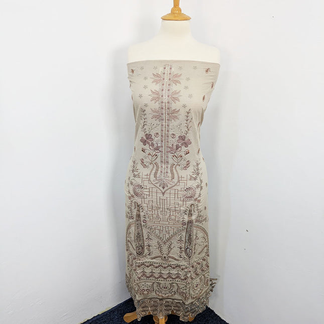 Embroidered Lawn With Net Dupatta