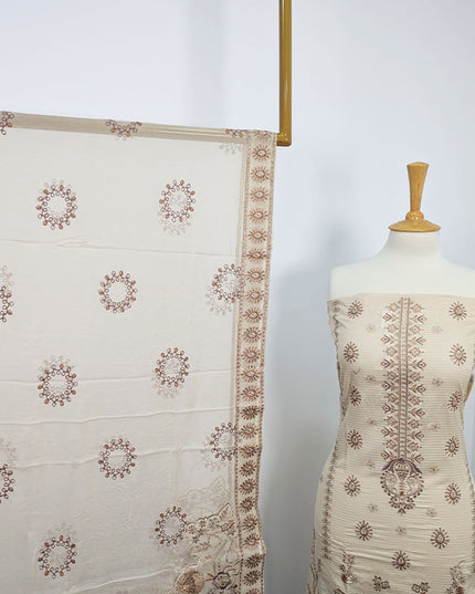Embroidered Lawn With Chiffon Dupatta