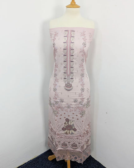 Embroidered Lawn With Net Dupatta