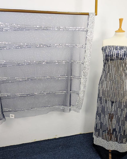 Handmade Full Jaal Net Cutdana Work 2pc Unstitched