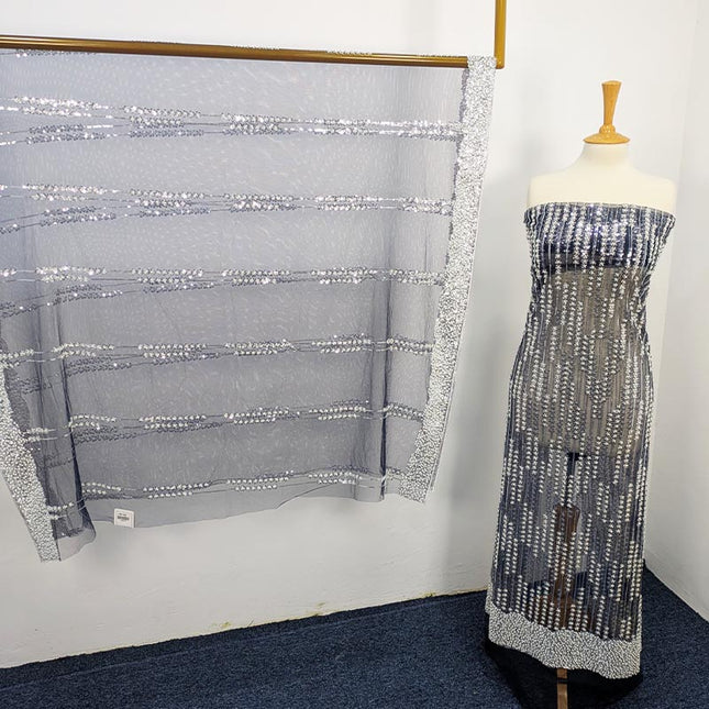 Handmade Full Jaal Net Cutdana Work 2pc Unstitched