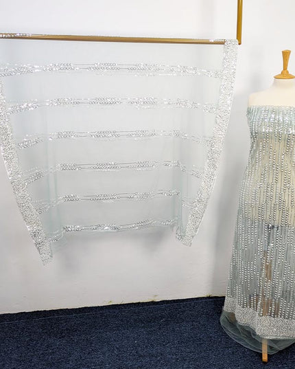 Handmade Full Jaal Net Cutdana Work 2pc Unstitched