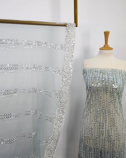 Handmade Full Jaal Net Cutdana Work 2pc Unstitched