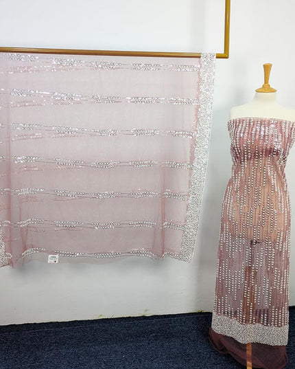 Handmade Full Jaal Net Cutdana Work 2pc Unstitched