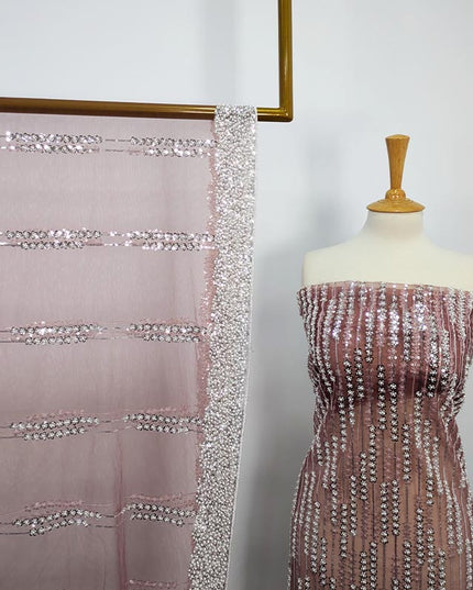 Handmade Full Jaal Net Cutdana Work 2pc Unstitched