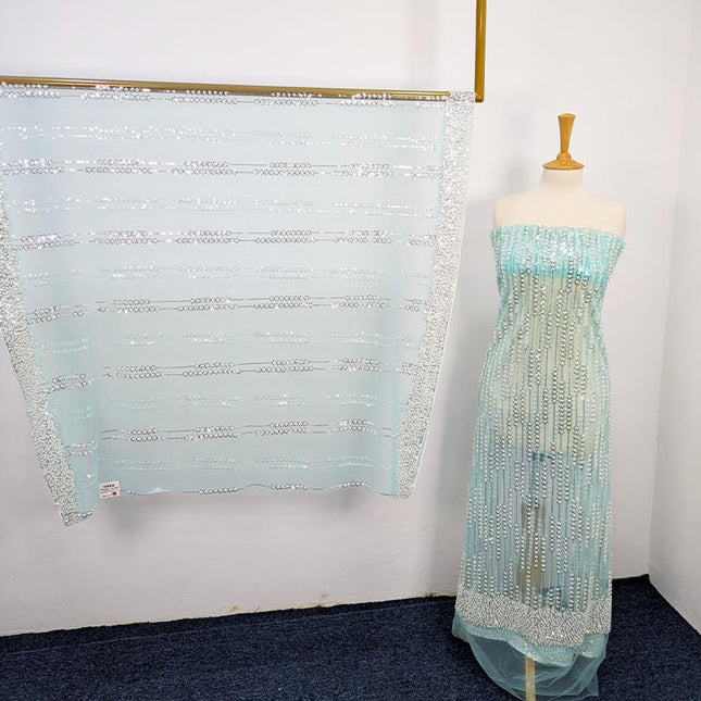 Handmade Full Jaal Net Cutdana Work 2pc Unstitched