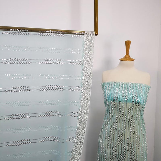Handmade Full Jaal Net Cutdana Work 2pc Unstitched